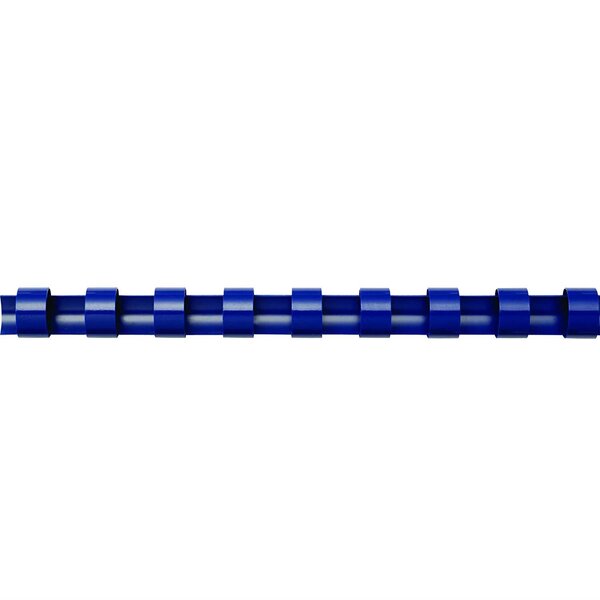 Baguettes de reliure plastiques, rondes, bleu, 12mm pqt 100 FELLOWES