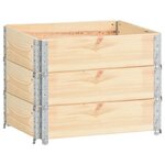 vidaXL Jardinières surélevées 3 Pièces 60x80 cm Bois de pin solide