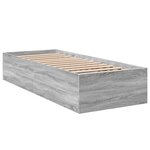 vidaXL Cadre de lit sonoma gris 90x190 cm bois d'ingénierie