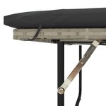vidaXL Canapé de jardin 2 places et coussins gris clair résine tressée