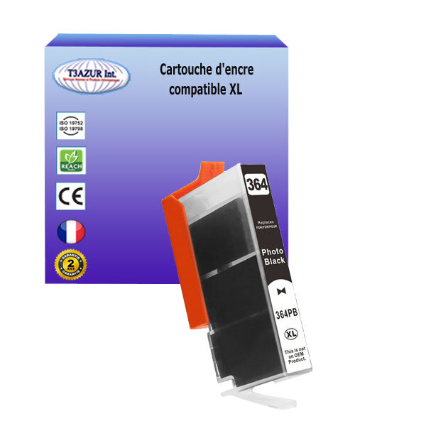 Cartouche compatible avec HP PhotoSmart B110c, B110d, B110e, B209, B209a, B209c, C309, C309a, C309g, C309h remplace HP 364XL ( CB321EE ) - Noire
