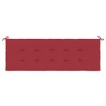 vidaXL Coussin de banc de jardin rouge bordeaux 150x50x3 cm