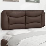 vidaXL Coussin de tête de lit marron 140 cm similicuir