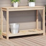 vidaXL Table de rempotage avec étagère 108x35x75 cm bois massif de pin