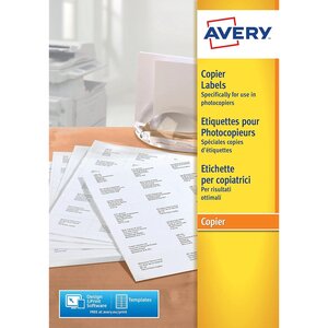 Boite de 4800 étiquettes copieur 70 x 37 mm blanc avery zweckform