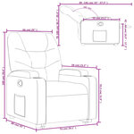 vidaXL Fauteuil inclinable Gris clair Tissu
