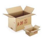 Caisse carton galia double cannelure avec rabats 60x40x25 cm (lot de 20)