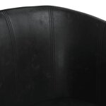 vidaXL Fauteuil cabriolet avec repose-pied noir similicuir