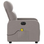 vidaXL Fauteuil de massage inclinable électrique Taupe Tissu