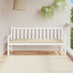 vidaXL Coussin de banc de jardin beige 180x50x7 cm tissu oxford