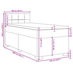 vidaXL Sommier à lattes de lit et matelas Gris clair 100x200cm Velours
