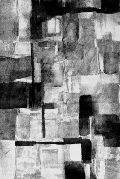 Tapis d'intérieur FACE 80 x 150 cm - Gris