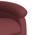 vidaXL Fauteuil inclinable de massage électrique rouge bordeaux