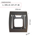 Support grillage rigide & palissade gris anthr. Mat sablé ral 7016ms