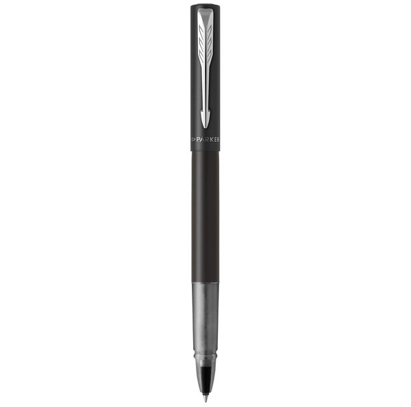 PARKER VECTOR XL Stylo roller  laque noire métallisée sur laiton  recharge noire pointe fine  Coffret cadeau