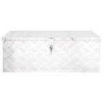 vidaXL Boîte de rangement Argenté 80x39x30 cm Aluminium