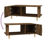 vidaXL Table basse chêne fumé 90x50x40 cm bois d'ingénierie
