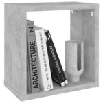 vidaXL Étagères cube murales 6 Pièces Gris béton 26x15x26 cm