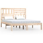 vidaXL Cadre de lit 120x190 cm petit double bois massif de pin