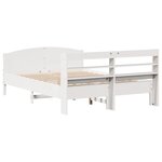 vidaXL Cadre de lit sans matelas blanc 140x190 cm bois de pin massif