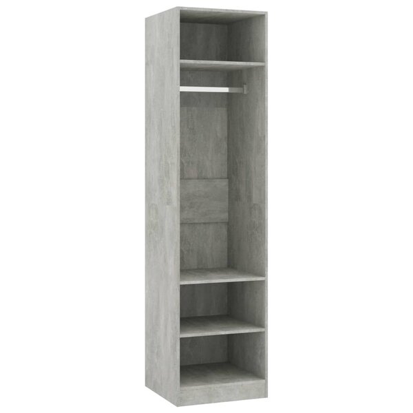 vidaXL Garde-robe Gris béton 50x50x200 cm Bois d'ingénierie
