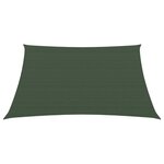 vidaXL Voile d'ombrage 160 g/m² Vert foncé 3x3 m PEHD