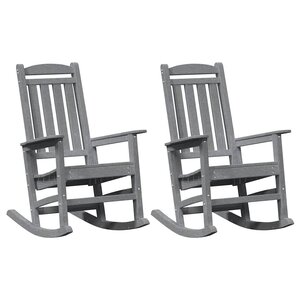 vidaXL Chaise Berçante de Jardin 2 Pièces Gris clair 70 x 92 x 108 cm