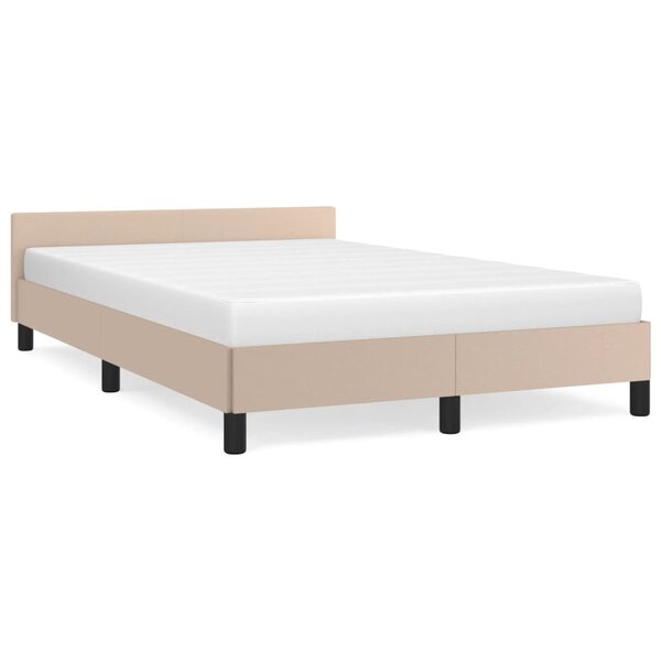 vidaXL Cadre de lit avec tête de lit Cappuccino 120x200 cm Similicuir
