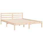 vidaXL Cadre de lit avec tête de lit 140x200 cm bois massif