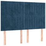 vidaXL Sommier à lattes de lit et matelas Bleu foncé 140x190cm Velours