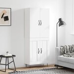 vidaXL Buffet haut Blanc 69 5x34x180 cm Bois d'ingénierie