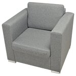vidaXL Ensemble de canapés trois pièces Tissu Gris clair