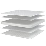 vidaXL Matelas en mousse à mémoire de forme blanc 100x200x17 cm