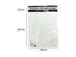 50 Enveloppes plastique opaques 80 microns N°1 - 185x230mm