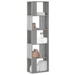 vidaXL Bibliothèque 5 niveaux sonoma gris bois d'ingénierie