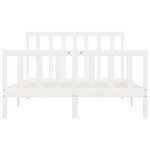 vidaXL Cadre de lit Blanc Bois massif 120x200 cm
