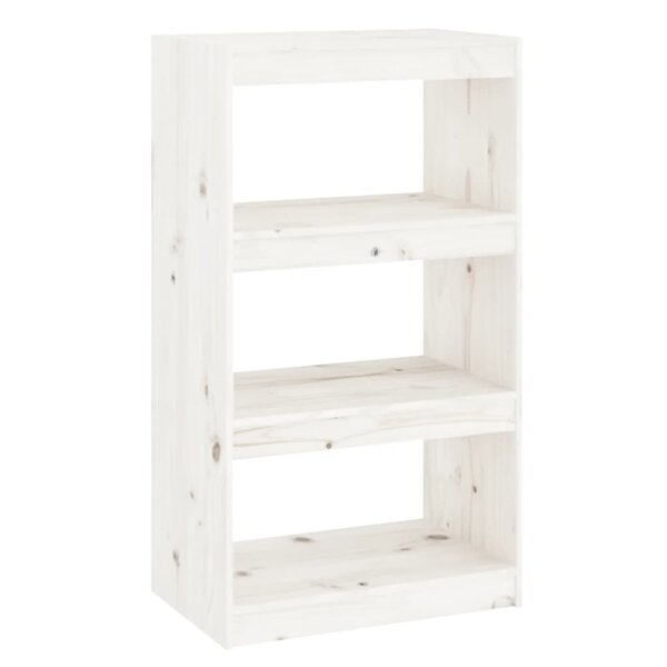 vidaXL Bibliothèque/Séparateur de pièce Blanc 60x30x103 5cm pin massif