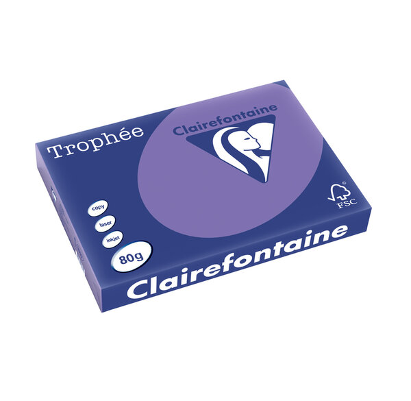 Ramette 500 Feuilles Papier 80g A3 420x297 mm Certifié FSC violine TROPHÉE