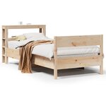 vidaXL Cadre de lit sans matelas 90x200 cm bois de pin massif