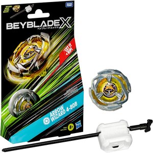 Hasbro F9582EU4 - Beyblade X Starter Pack avec toupie de compétition Arrow Wizard 4-80B et lanceur
