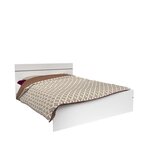 Chambre complète BOSTON : Lit adulte 140 x 190 + Commode + 2 Chevets - blanc