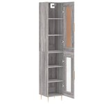 vidaXL Buffet haut sonoma gris 34 5x34x180 cm bois d'ingénierie