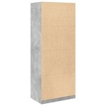 vidaXL Garde-robe gris béton 80x50x200 cm bois d'ingénierie