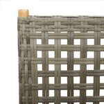 vidaXL Chaises inclinables de jardin lot de 8 gris rotin bois massif