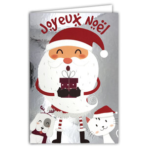 Carte Joyeux Noël avec Enveloppe Blanche 12x17cm
