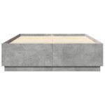 vidaXL Cadre de lit gris béton 120x200 cm bois d'ingénierie