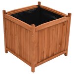 vidaXL Jardinières surélevées 2 Pièces 50x50x50 cm Bois de sapin