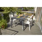 ALLIBERT JARDIN Table Lima 160 6 personnes - Design contemporain - Graphite