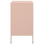 vidaXL Tables de chevet 2 Pièces rose 36x39x68 cm acier laminé à froid