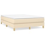 vidaXL Cadre de lit Crème 140x190 cm Tissu